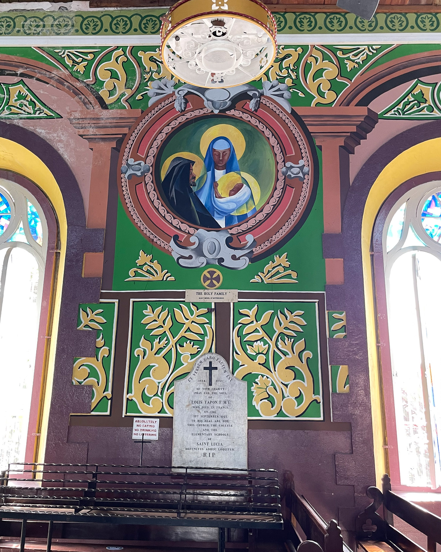 Dunstan St Omer mural in Castries Cathedral Photo Heatheronhertravels.com