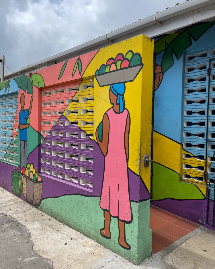 Sakey mural in Castries Market Photo Heatheronhertravels.com