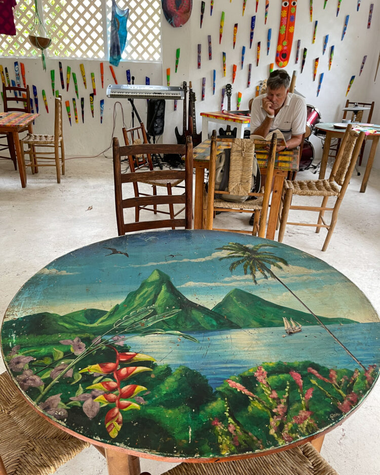 Zaka art cafe Soufriere Photo Heatheronhertravels.com