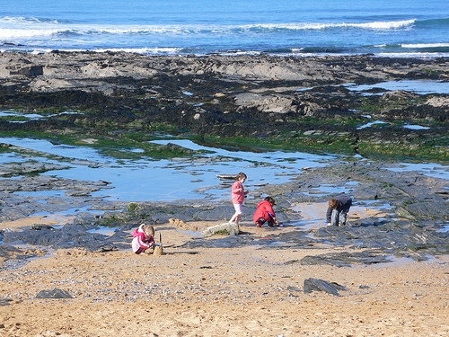 Rock pools at Constantine bay