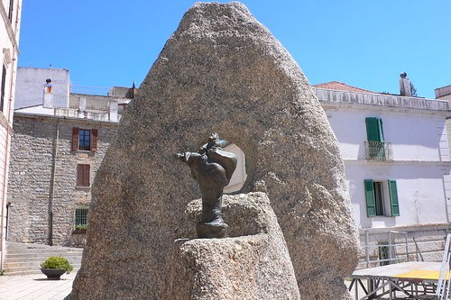 Sculptures at Piazza Satta in Nuoro, Sardinia