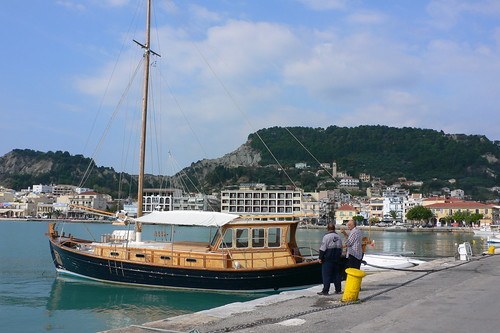 Sailing boat in Zante harbour