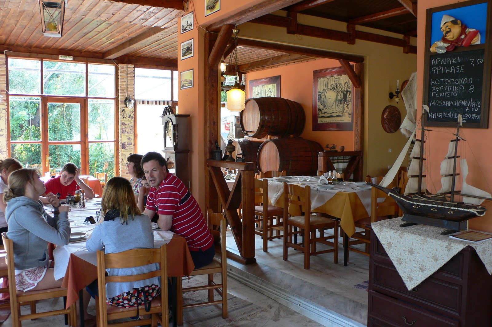 Greek taverna in Zakynthos Greece