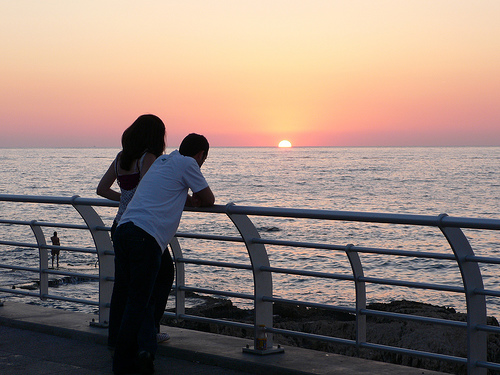 Sunset on the Corniche Beirut Lebanon