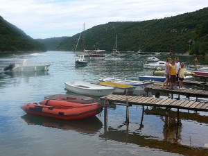 Boats in Limski Channel Istria Croatia