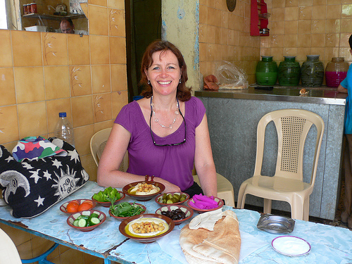 Mezze in the souk at Sidon in Lebanon