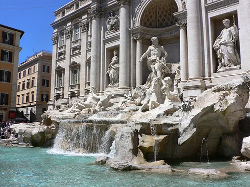 The Trevi fountain in Rome