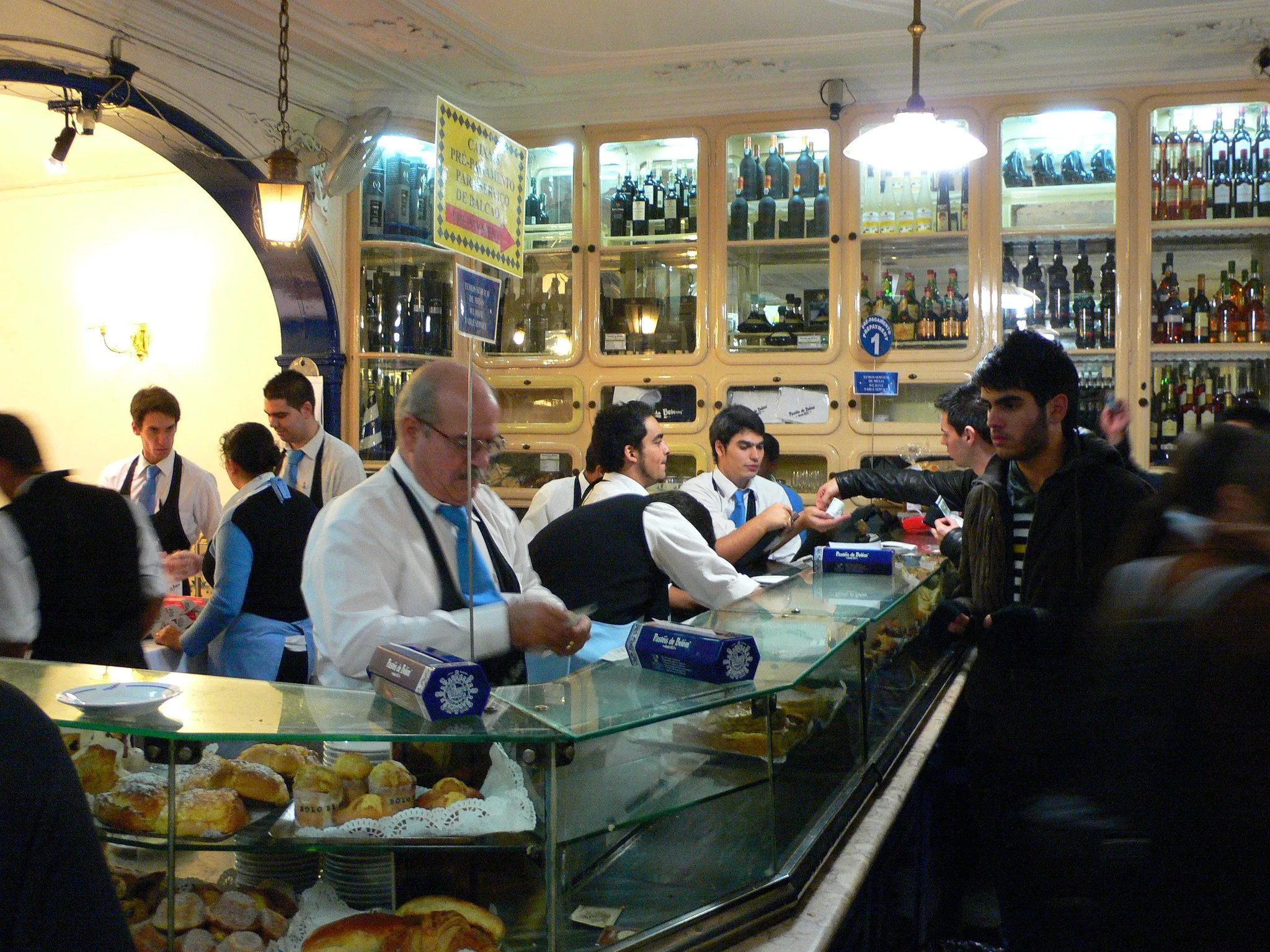 In the Pasteis de Belem shop in Lisbon