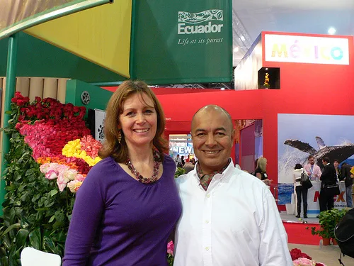 Heather Cowper and Luis Hernandez at the World Travel Market