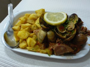 Pork with clams at Casa do Alentejo in Lisbon