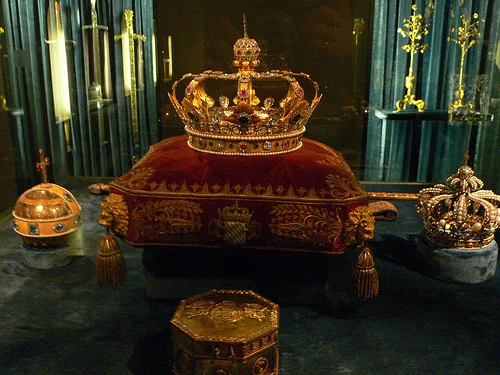 The crown jewels in the Treasury at the Residenz in Munich