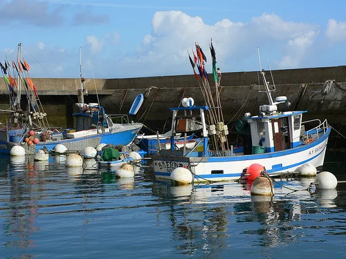 Fishing boats on Isle de Houat in Brittany