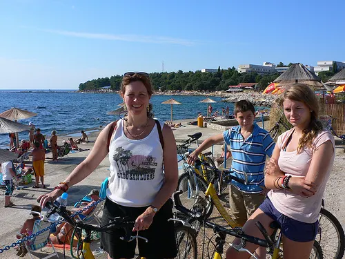 Cycling by the sea in Istria, Croatia