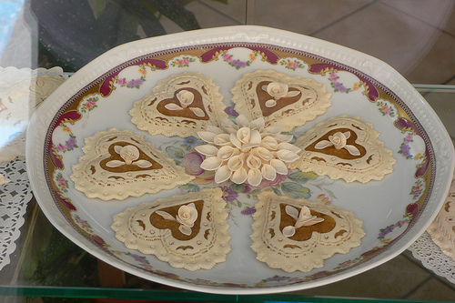 Decorative biscuits in a bakery in Nuoro, Sardinia