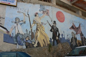 Murals at Orgosolo in Sardinia