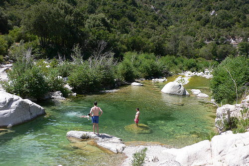 River near Gola di Gorroppu in Sardinia