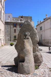 Sculptures at Piazza Satta in Nuoro, Sardinia