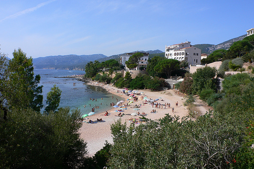 Town beach in Cala Gonone