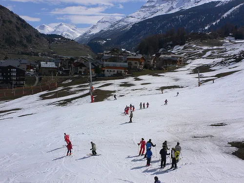 Ski-ing at Val Cenis in France at Easter