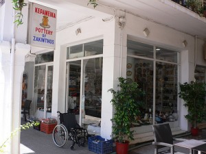 Sigouros Pottery shop in Zante Town, Zakynthos