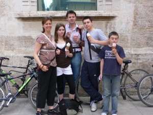 A cycle in the Turia gardens in Valencia