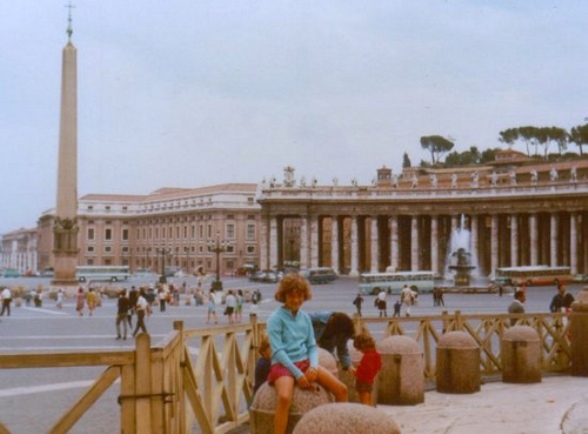 Heather as a child in Rome