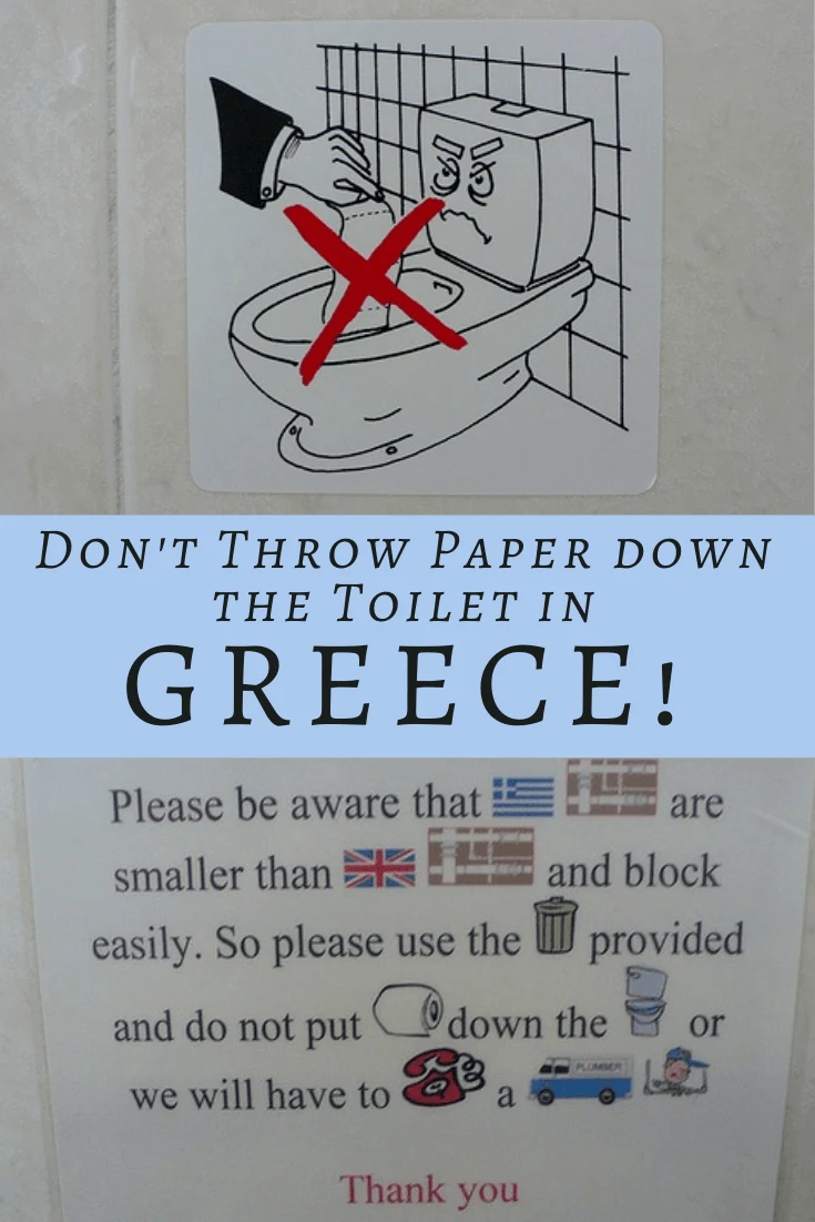 Greece Toilet paper sign!