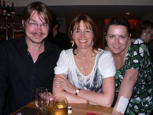 Heather with Eva and Anthony at Bar Boulud, London
