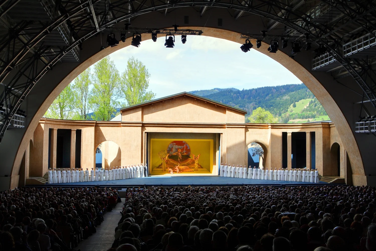 Passion Play theatre daytime Photos: Oberammergau Passion Play 2020
