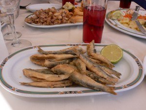 Boquerones Fritos at Los Boliches at Fuengirola