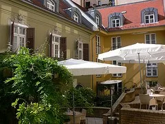 Courtyard at the rear of Art'Otel Budapest