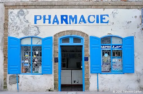The old pharmacie in Essaouria by Terence Carter