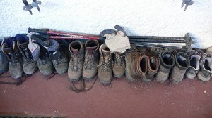 Boots on the Tour de Mont Blanc