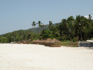 pure white sand beach at Sierra Leone