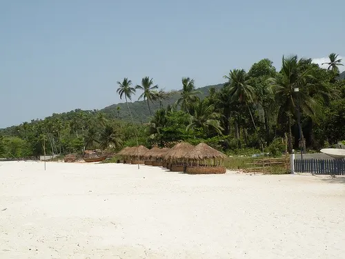 Pure white sand beach in Sierra Leone