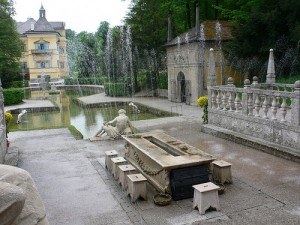 Trick Fountains at Schloss Hellbrunn, Salzburg