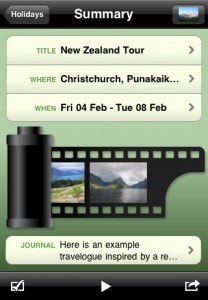 My Vacation iPhone App Summary
