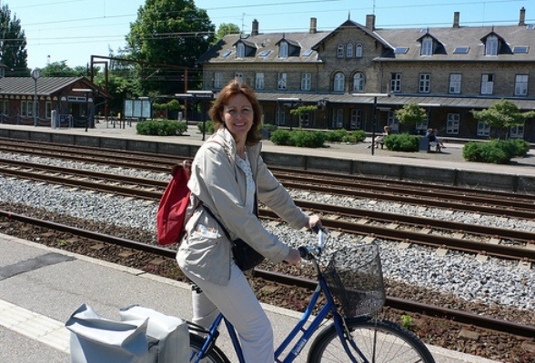 Bike at Klambenborg station, Copenhagen