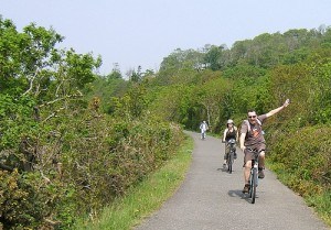 Cycling on the Tarka trail, perfect for beginner cyclists and young cyclists