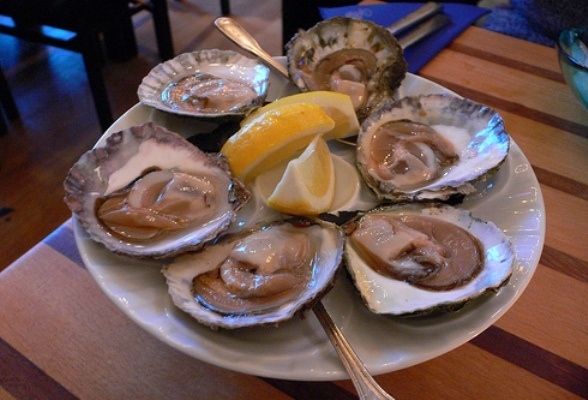 Oysters at restaurant Gabriel in Feskekorka Fish Market