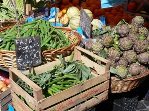 Vegetables in the market at Campo d'Fiori, Rome Photo: Heatheronhertravels.com