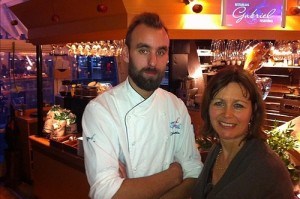 With Johan the owner & oyster opening champion at Gabriel Feskekorka in Gothenburg Photo: Heatheronhertravels.com