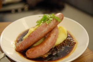 Toulouse Sausages with Pomme Puree and Onion Photo: avlxyz of Flickr
