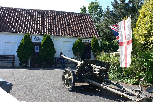 Outside the German Occupation Museum in Guernsey Photo: Heatheronhertravels.com