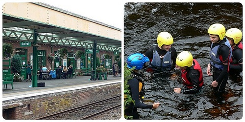 Oakhampton station in Devon and Gorge Scrambling with Adventure Okehampton Photo: Heatheronhertravels.com