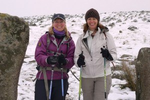 Nordic Walking on Dartmoor with Elaine from LoveDartmoor.com Photo: Heatheronhertravels.com