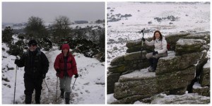 Nordic Walking on Dartmoor with Elaine from LoveDartmoor.com Photo: Heatheronhertravels.com