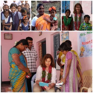 Meeting sponsor children at Nantikotkur, India Photo: Heatheronhertravels.com