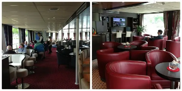 Left: The Panorama Bar Right: The Amadeus Club on the Amadeus Princess Photo: Heatheronhertravels.com