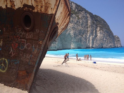 Shipwreck beach on Zakynthos, Greece Photo: Heatheronhertravels.com